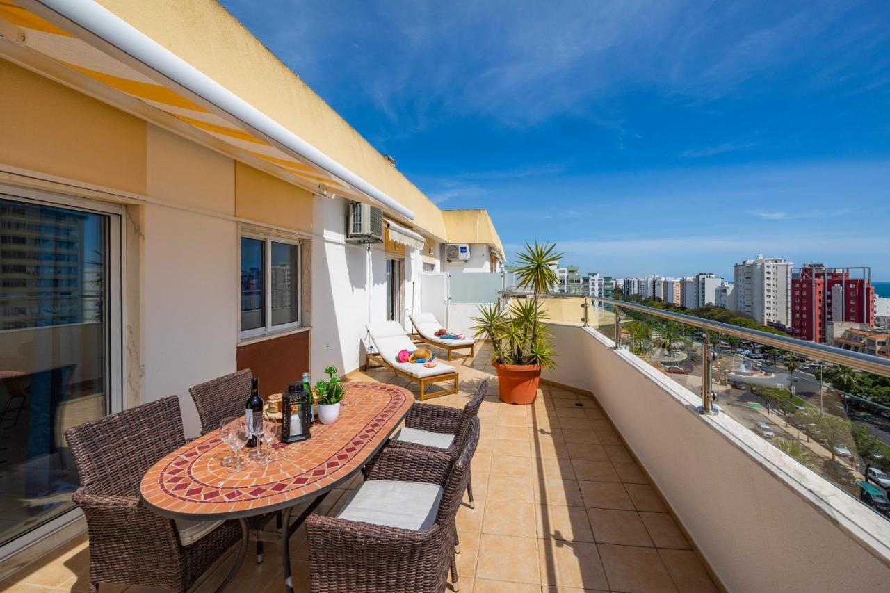 Seaview Penthouse In Algarve With Spacious Terrace 쿼테이라 외부 사진